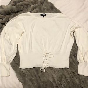 Express white sweater